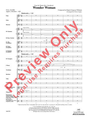 Wonder Woman: From the Warner Bros. Soundtrack - Gregson-Williams/Lopez - Concert Band - Gr. 2.5