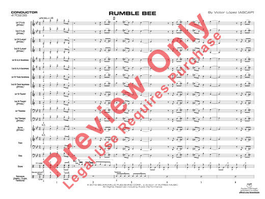 Rumble Bee - Lopez - Jazz Ensemble - Gr. 0.5