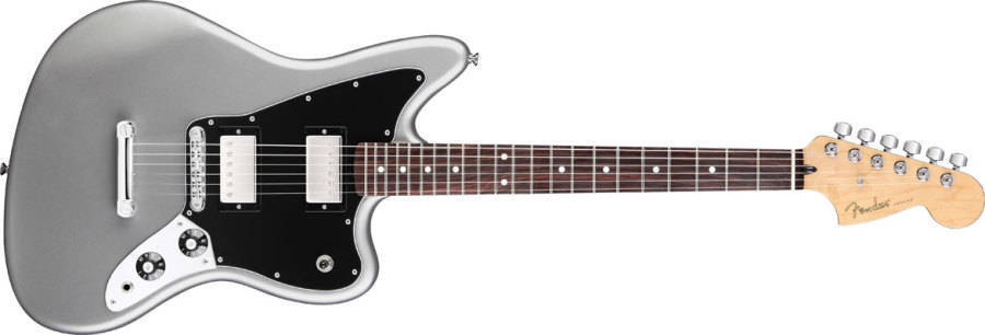 Blacktop Jaguar HH - Rosewood Neck in Silver