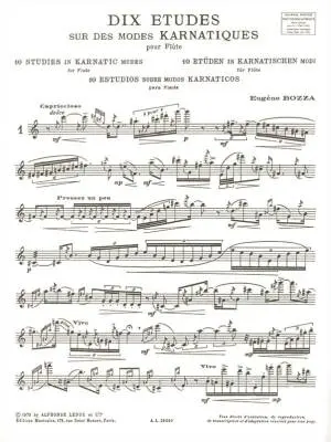 10 Studies in Karnatic Modes - Bozza - Flute - Book