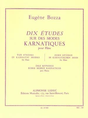 Alphonse Leduc - 10 Studies in Karnatic Modes - Bozza - Flute - Book