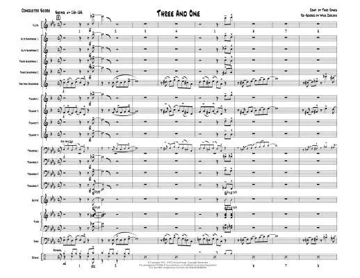 Three and One - Jones/Carubia - Jazz Ensemble - Gr. 4.5