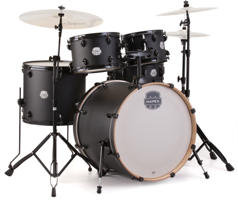Storm 5pc Drum Kit 10,12,16,22,Snare w/Hardware - Deep Black