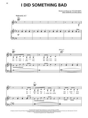 Taylor Swift: Reputation - Piano/Vocal/Guitar - Book