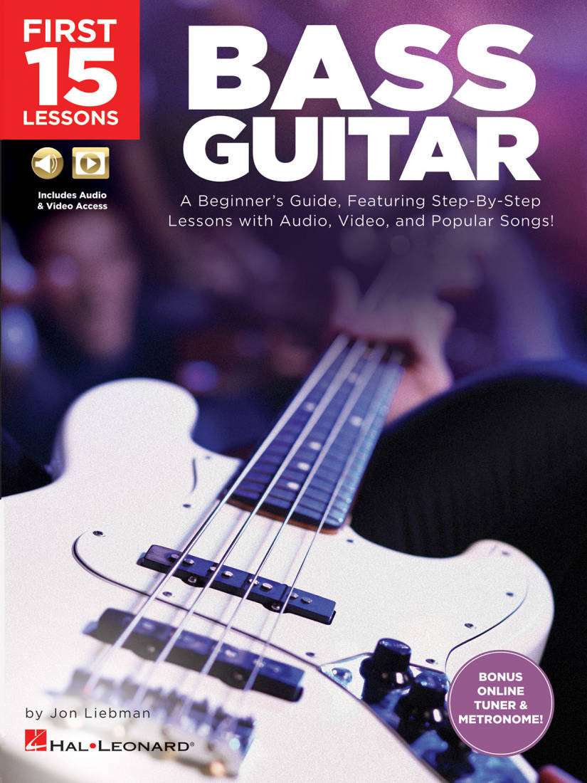 First 15 Lessons: Bass Guitar - Liebman - Book/Media Online
