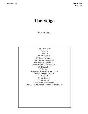 Eighth Note Publications - The Seige - Meeboer - Concert Band - Gr. 0.5
