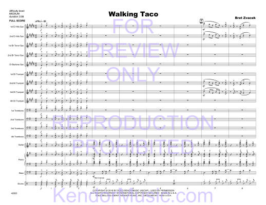 Walking Taco - Zvacek - Jazz Ensemble - Gr. Medium
