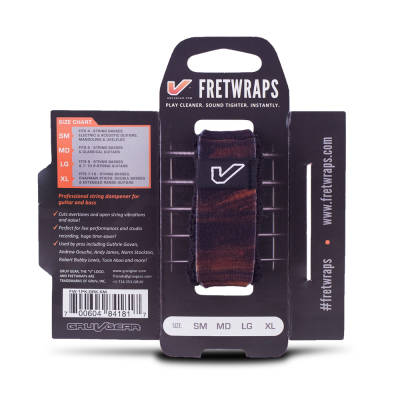 FretWraps String Muter/Dampener (1-Pack) Small, Walnut