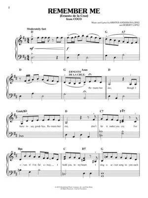 Remember Me (Ernesto de la Cruz) - Anderson-Lopez/Lopez - Easy Piano - Sheet Music