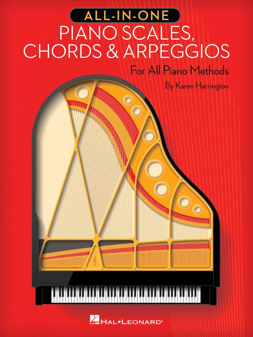 All-in-One Piano Scales, Chords & Arpeggios For All Piano Methods - Harrington - Book