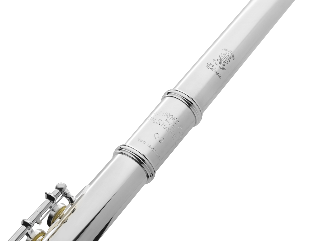 Haynes Flutes Q2 Sterling Silver Flute With Silver Headjoint, Offset G