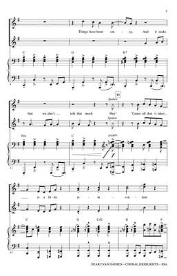 Dear Evan Hansen (Choral Highlights) - Pasek/Paul/Brymer - SSA