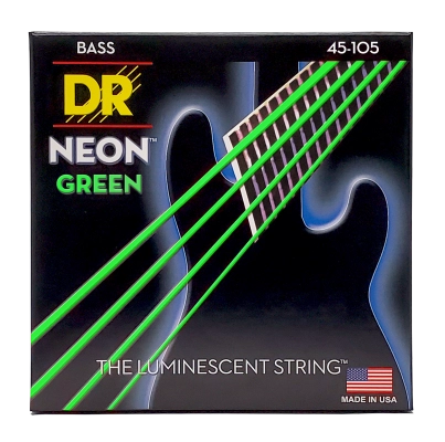 DR Strings - Neon Green Bass Strings - 45-105