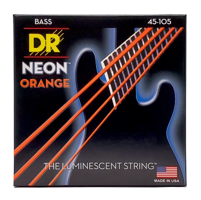 DR Strings - Neon Orange Bass Strings - Medium 45-105