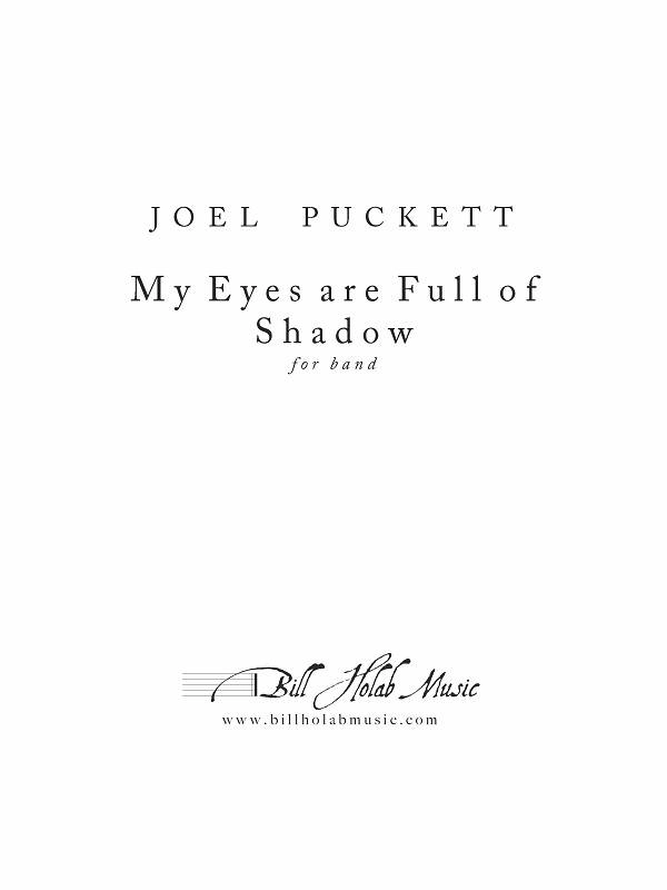 My Eyes are Full of Shadow - Puckett - Concert Band - Gr. 3