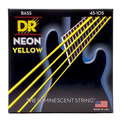 DR Strings - Neon Yellow Bass Strings - Medium 45-105