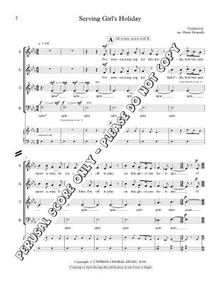 Serving Girl\'s Holiday - Traditional/Donnelly - SATB