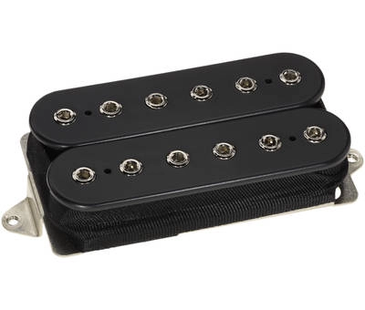 DiMarzio - Satchur8 F-Spaced Humbucker Pickup - Black with Nickel Poles
