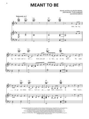 Meant to Be - Piano/Vocal/Guitar - Book