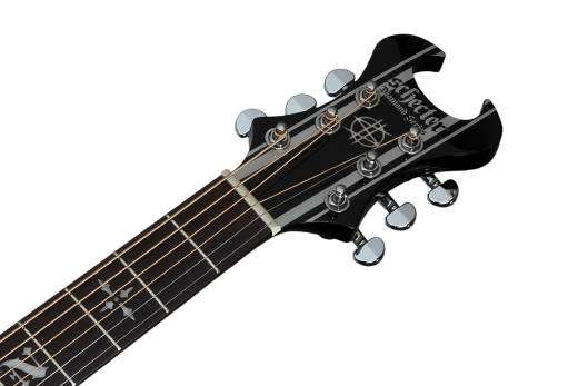 Synyster Gates AC-GA SC Acoustic Guitar - Gloss Black w/ Silver Pinstripes