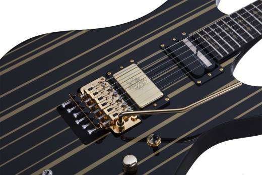 Synyster Gates Custom-S Electric Guitar - Gloss Black w/ Gold Stripes