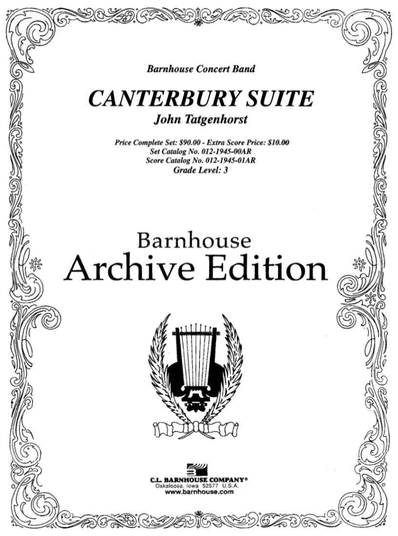 Canterbury Suite - Tatgenhorst - Concert Band - Gr. 3