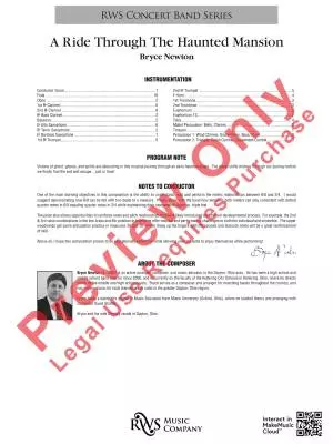 A Ride Through The Haunted Mansion - Newton - Concert Band - Gr. 3