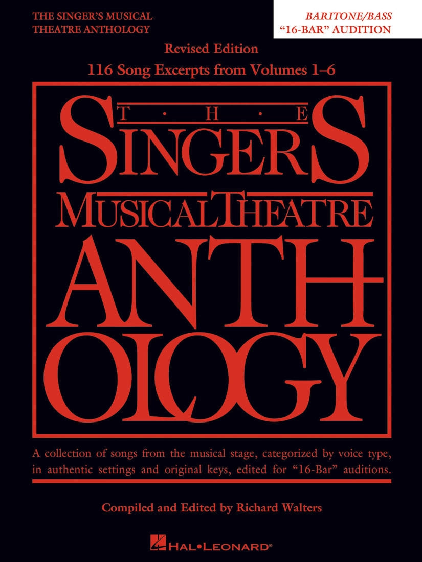 Singer\'s Musical Theatre Anthology: Baritone/Bass - Walters - 16-bar Audition (Revised) - Book