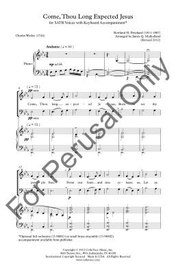 Come, Thou Long Expected Jesus - Wesley/Pritchard/Mulholland - SATB