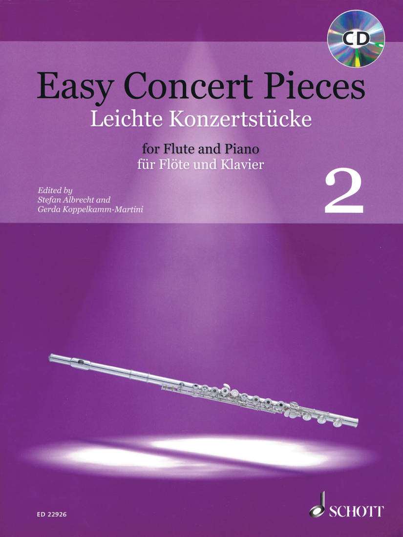 Easy Concert Pieces Volume 2 - Koppelkamm-Martini/Albrecht - Flute/Piano - Book/CD