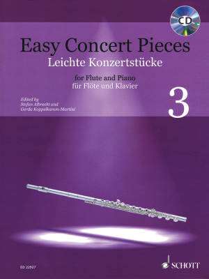 Schott - Easy Concert Pieces Volume 3 - Koppelkamm-Martini/Albrecht - Flute/Piano - Book/CD