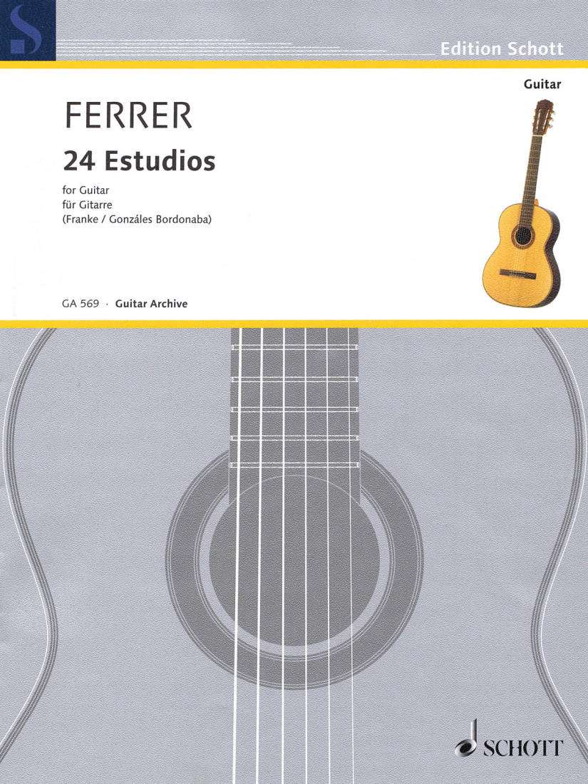 24 Estudios - Ferrer/Franke - Classical Guitar - Book