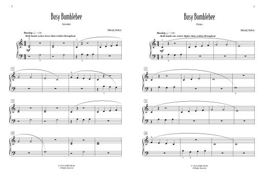 Busy Bumblebee - Bober - Piano Duet (1 Piano, 4 Hands) - Sheet Music