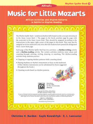 Music for Little Mozarts: Rhythm Speller, Book 1 - Piano - Book
