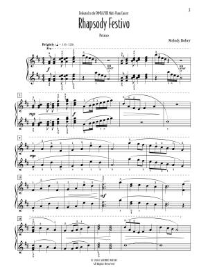 Rhapsody Festivo - Bober - Piano Duet (1 Piano, 4 Hands) - Sheet Music