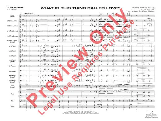 What Is This Thing Called Love? - Porter/Baker - Jazz Ensemble - Gr. 2.5