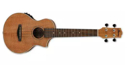 UEW15E Flame Mahogany Concert Ukulele w/Electronics - Natural