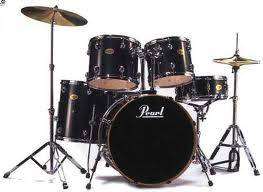 Target 5-Piece Drum Kit with Cymbals, Hardware & Throne - Black