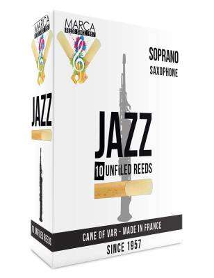 Jazz Unfiled Soprano Sax Reeds, 4 Strength - Box of 10