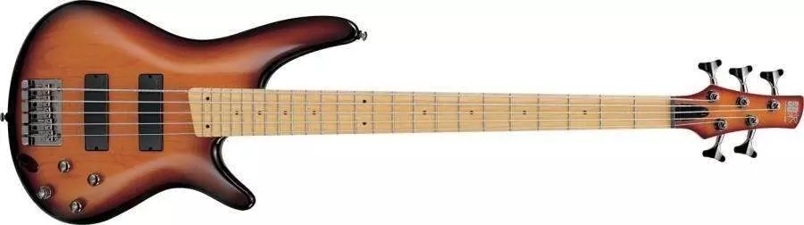 SR375M 5-String Bass - Maple Neck in Brown Burst