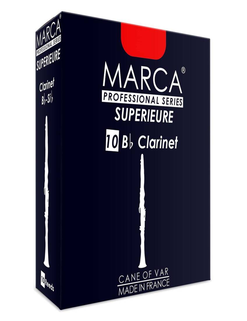 Superieure Bb Clarinet Reeds, 3 Strength - Box of 10