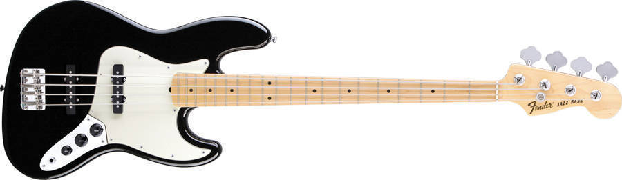 Fender American Special Jazz Bass Maple Neck In Black Long And Mcquade 1205