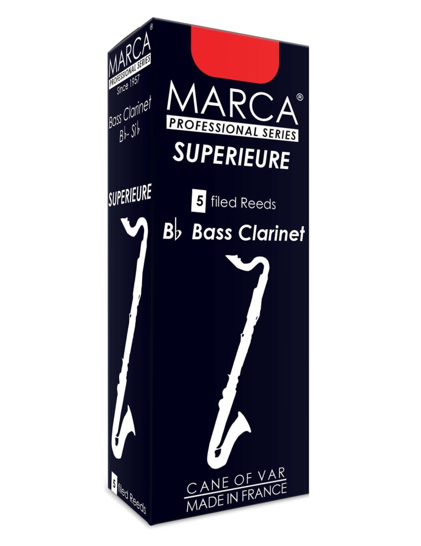 Superieure Bass Clarinet Reeds, 3 Strength - Box of 5