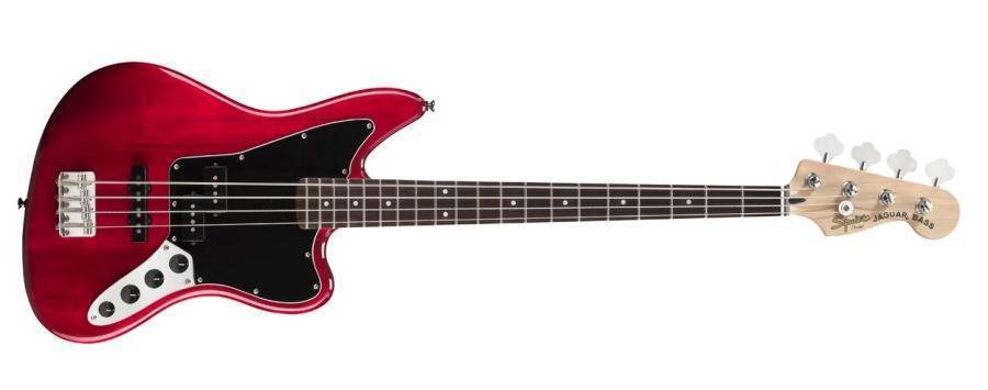 Vintage Modified Jaguar Bass Special - Crimson Red Transparent