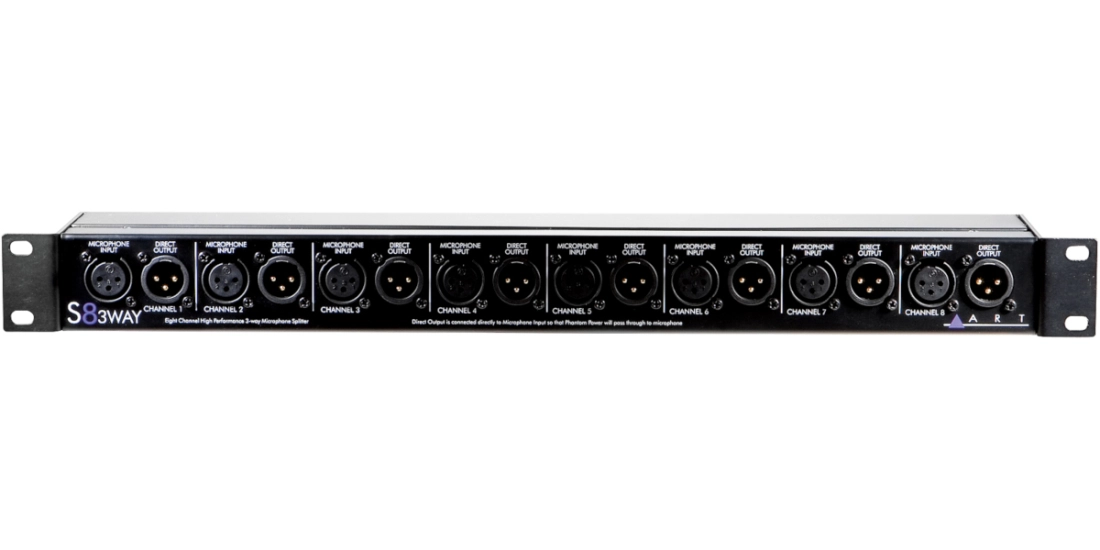 8-Channel 3-Way Mic Splitter