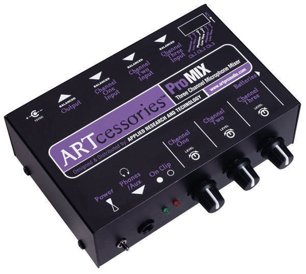 3-Channel  Battery/AC-Powered Mini Mixer
