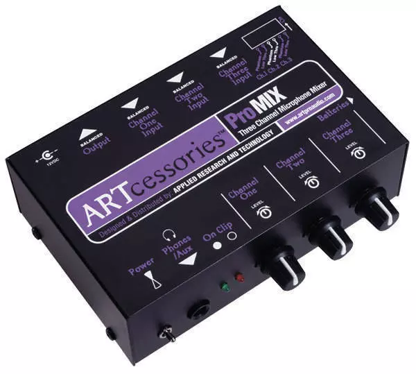 3-Channel  Battery/AC-Powered Mini Mixer