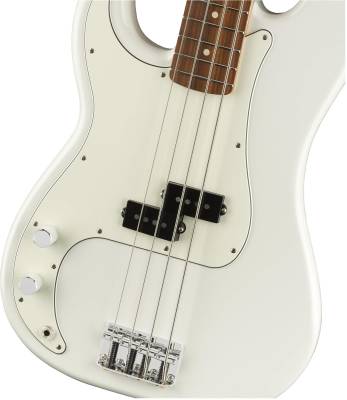 Player Precision Bass Left Handed Pau Ferro - Polar White