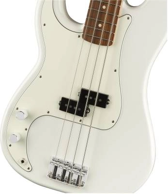 Player Precision Bass Left Handed Pau Ferro - Polar White