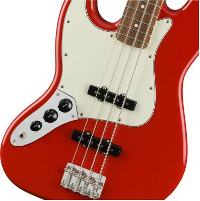 Player Jazz Bass Left Handed Pau Ferro - Sonic Red